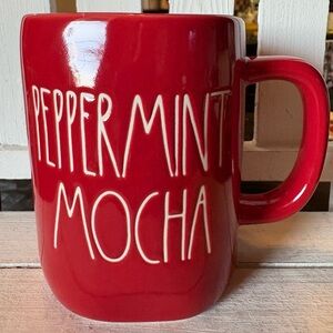 Rae Dunn Festive Red Peppermint Mocha Mug